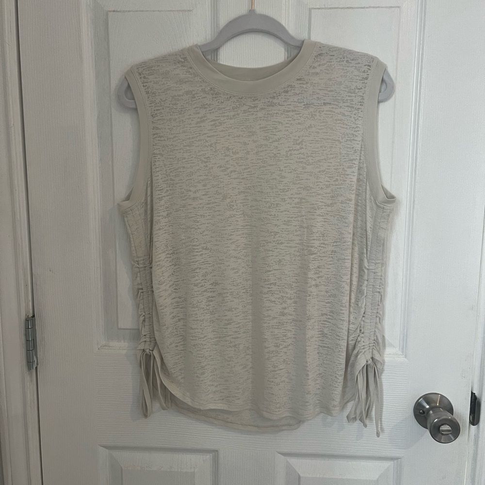 lululemon athletica Sleeveless Side-Tie Tank in Light Beige/Cream